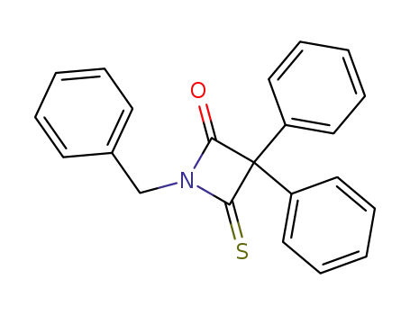 Molecular Structure of 116938-56-8 (1-benzyl-3,3-diphenyl-4-thioxoazetidin-2-one)