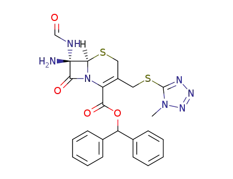 diphenylmethyl 7β-amino-7α-formamido-3-<(1-methyl-1H-tetrazol-5-yl)thiomethyl>ceph-3-em-4-carboxylate