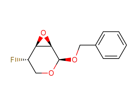 Molecular Structure of 96779-70-3 (benzyl 2,3-anhydro-4-deoxy-4-fluoro-beta-L-lyxopyranoside)