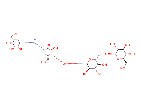 D-chiro-Inositol, O-b-D-glucopyranosyl-(1?6)-O-b-D-glucopyranosyl-(1?4)-1,5,6-trideoxy-5-(hydroxymethyl)-1-[[(1S,4R,5S,6S)-4,5,6-trihydroxy-3-(hydroxymethyl)-2-cyclohexen-1-yl]amino]-