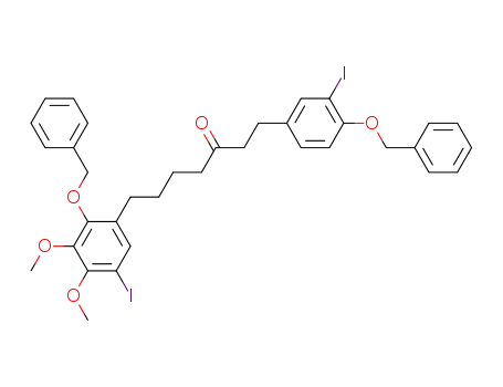 1-(4-benzyloxy-3-iodophenyl)-7-(2-benzyloxy-3,4-dimethoxy-5-iodophenyl)heptan-3-one