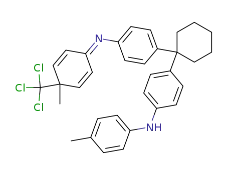 Molecular Structure of 131822-52-1 (1-<4-<1-(4'-p-Toluidinophenyl)cyclohexyl>imino>-4-methyl-4-trichloromethyl-2,5-cyclohexadiene)