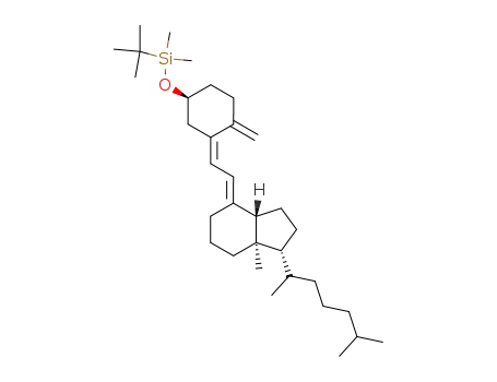 Molecular Structure of 87649-55-6 (Silane, (1,1-diMethylethyl)diMethyl[[(3β,5E,7E)-9,10-secocholesta-5,7,10(19)-trien-3-yl]oxy]-)
