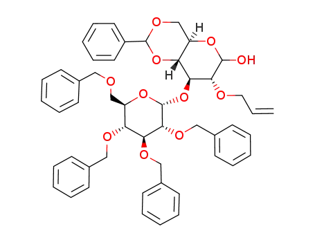 2-O-allyl-4,6-O-benzylidene-3-O-(2,3,4,6-tetra-O-benzyl-α-D-glucopyranosyl)-α/β-D-glucopyranoside