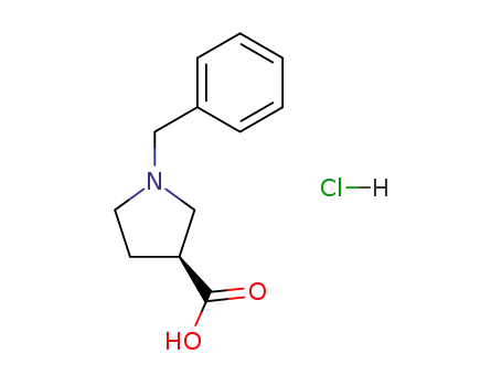 Molecular Structure of 608142-09-2 (1-BENZYLPYRROLIDINE-3-CARBOXYLIC ACIDHYDROCHLORIDE)