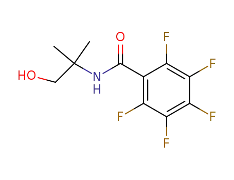 Molecular Structure of 90626-59-8 (Benzamide, 2,3,4,5,6-pentafluoro-N-(2-hydroxy-1,1-dimethylethyl)-)