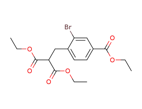 Propanedioic acid, [[2-bromo-4-(ethoxycarbonyl)phenyl]methyl]-, diethyl
ester
