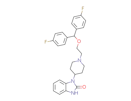 Molecular Structure of 58871-83-3 (1-(1-{2-[Bis-(4-fluoro-phenyl)-methoxy]-ethyl}-piperidin-4-yl)-1,3-dihydro-benzoimidazol-2-one)