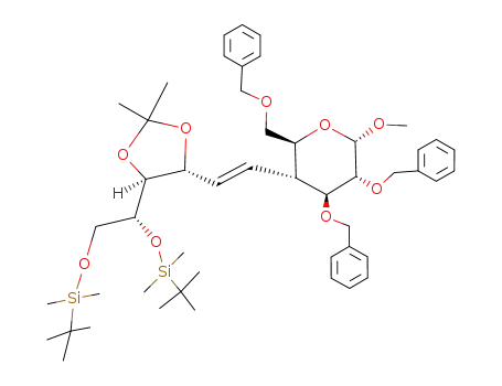 (E)-6,5-Di-O-(tert-butyldimethylsilyl)-1,2-dideoxy-3,4-O-isopropylidene-1-(methyl 2,3,6-tri-O-benzyl-α-D-gluco-hexopyranosid-4-yl)-D-gluco-hex-1-enose