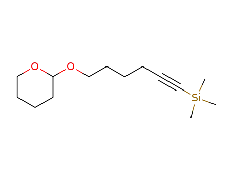 Molecular Structure of 60366-80-5 (1-Trimethylsilyl[6-(oxacyclohex-2-yloxy)]hex-1-yne)