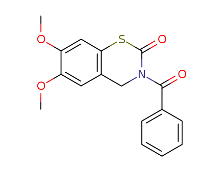 2H-1,3-Benzothiazin-2-one, 3-benzoyl-3,4-dihydro-6,7-dimethoxy-