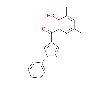 Molecular Structure of 93065-68-0 ((2-HYDROXY-3,5-DIMETHYLPHENYL)(1-PHENYL-1H-PYRAZOL-4-YL)METHANONE)