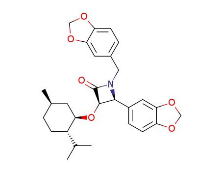 (3R,4S)-4-Benzo[1,3]dioxol-5-yl-1-benzo[1,3]dioxol-5-ylmethyl-3-((1R,2S,5R)-2-isopropyl-5-methyl-cyclohexyloxy)-azetidin-2-one