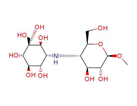 methyl-4-desoxy-4-<1D-(1N,2,4,5/3,6)-(5-C-hydroxymethyl-2,3,4,5,6-pentahydroxycyclohexyl)amino>-β-D-glucopyranoside