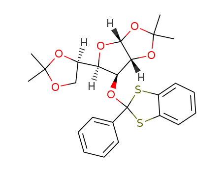 (3aR,5R,6S,6aR)-5-((R)-2,2-Dimethyl-[1,3]dioxolan-4-yl)-2,2-dimethyl-6-(2-phenyl-benzo[1,3]dithiol-2-yloxy)-tetrahydro-furo[2,3-d][1,3]dioxole