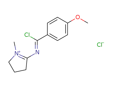 5-{[1-Chloro-1-(4-methoxy-phenyl)-meth-(Z)-ylidene]-amino}-1-methyl-3,4-dihydro-2H-pyrrolium; chloride