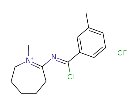 7-{[1-Chloro-1-m-tolyl-meth-(Z)-ylidene]-amino}-1-methyl-3,4,5,6-tetrahydro-2H-azepinium; chloride