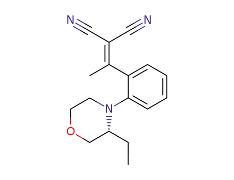 (R)-2-<1-<2-(3-ethyl-4-morpholinyl)phenyl>ethylidene>propanedinitrile