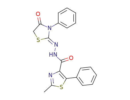 2-methyl-5-phenylthiazoline-4-carboxylic acid N-(3'-phenyl-4'-oxo-1',3'-thiazolidin-2'-ylidene)hydrazide