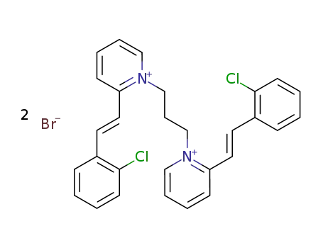 Pyridinium, 1,1'-(1,3-propanediyl)bis[2-[2-(2-chlorophenyl)ethenyl]-,
dibromide