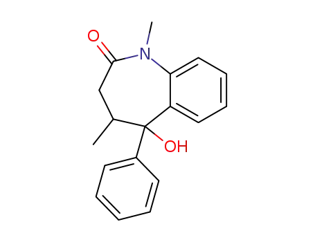 Molecular Structure of 80452-50-2 (2,3,4,5-tetrahydro-5-hydroxy-1,4-dimethyl-5-phenyl-1H-1-benzazepine-2-one)