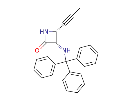 (3S,cis)-3-triphenylmethylamino-4-(1-propynyl)-2-azetidinone