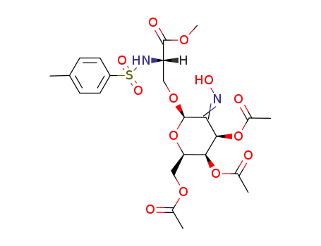 O-(3,4,6-tri-O-acetyl-2-deoxy-2-hydroxyimino-β-D-lyxo-hexopyranosyl)-N-tosyl-L-serine methyl ester