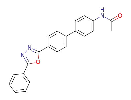 Molecular Structure of 136180-45-5 (2-(4'-acetylaminobiphenyl-4-yl)-5-phenyl-1,3,4-oxadiazole)