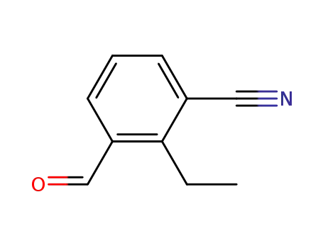 Molecular Structure of 93340-14-8 (Benzonitrile, 2-ethyl-3-formyl- (9CI))