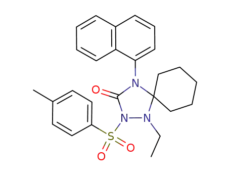 1-Ethyl-2-(p-toluenesulfonyl)-4-(1-naphthyl)-5,5-pentamethylene-1,2,4-triazolidin-3-one