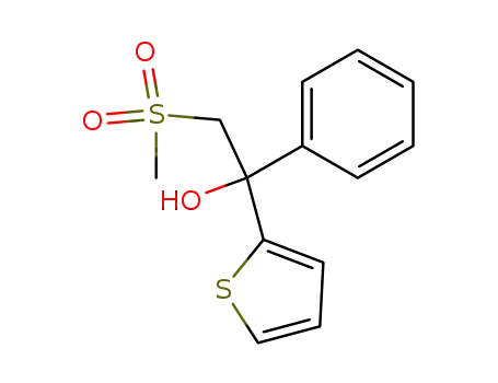 Molecular Structure of 83584-67-2 (2-Thiophenemethanol, a-[(methylsulfonyl)methyl]-a-phenyl-)