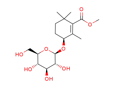 (S)-2,6,6-Trimethyl-3-((2R,3R,4S,5S,6R)-3,4,5-trihydroxy-6-hydroxymethyl-tetrahydro-pyran-2-yloxy)-cyclohex-1-enecarboxylic acid methyl ester