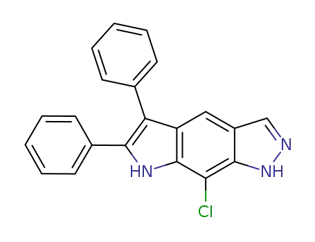Pyrrolo[3,2-f]indazole, 8-chloro-1,7-dihydro-5,6-diphenyl-