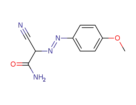 Molecular Structure of 5466-18-2 (2-cyano-2-(4-methoxyphenyl)diazenyl-acetamide)