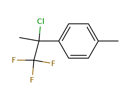 Molecular Structure of 112754-66-2 (Benzene, 1-(1-chloro-2,2,2-trifluoro-1-methylethyl)-4-methyl-)