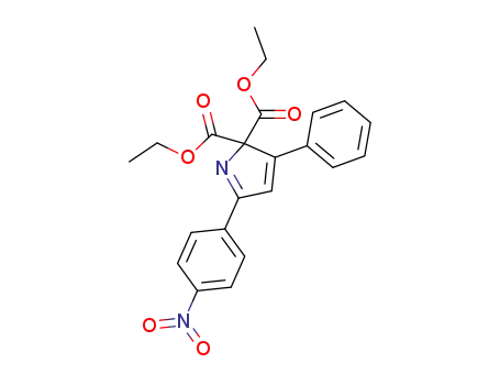 Molecular Structure of 100784-74-5 (2H-Pyrrole-2,2-dicarboxylic acid, 5-(4-nitrophenyl)-3-phenyl-, diethyl
ester)