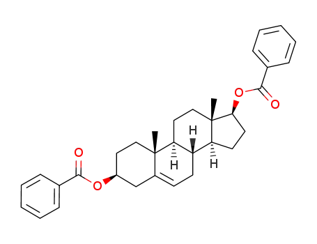Molecular Structure of 42921-37-9 ((3S,8R,9S,10R,13S,14S,17S)-10,13-dimethyl-2,3,4,7,8,9,10,11,12,13,14,15,16,17-tetradecahydro-1H-cyclopenta[a]phenanthrene-3,17-diyl dibenzoate)