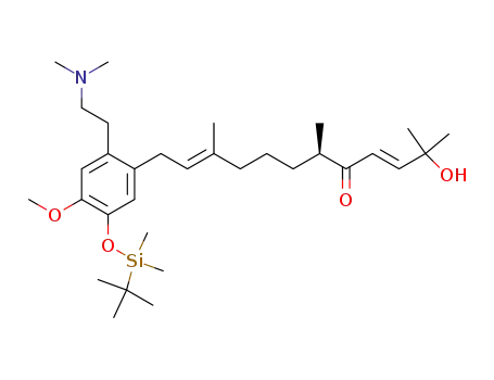 (3E,10E)-(R)-12-[5-(tert-Butyl-dimethyl-silanyloxy)-2-(2-dimethylamino-ethyl)-4-methoxy-phenyl]-2-hydroxy-2,6,10-trimethyl-dodeca-3,10-dien-5-one