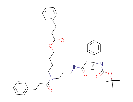 3-Phenyl-propionic acid 4-[[3-((S)-3-tert-butoxycarbonylamino-3-phenyl-propionylamino)-propyl]-(3-phenyl-propionyl)-amino]-butyl ester