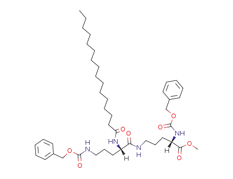 Nα-Benzyloxycarbonyl-Nδ-(Nα-hexadecanoyl-Nδ-benzyloxycarbonyl-L-ornithyl)-L-ornithinmethylester