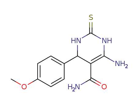 5-Pyrimidinecarboxamide,
6-amino-1,2,3,4-tetrahydro-4-(4-methoxyphenyl)-2-thioxo-