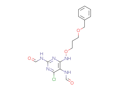 Formamide,
N,N'-[4-chloro-6-[[3-(phenylmethoxy)propoxy]amino]-2,5-pyrimidinediyl]
bis-