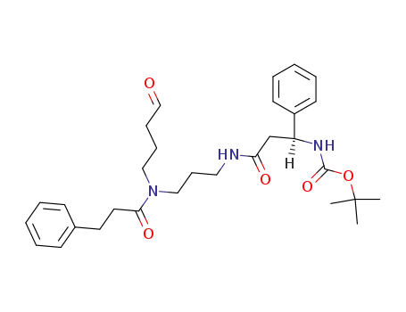 ((S)-2-{3-[(4-Oxo-butyl)-(3-phenyl-propionyl)-amino]-propylcarbamoyl}-1-phenyl-ethyl)-carbamic acid tert-butyl ester