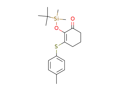 Molecular Structure of 138915-70-5 (2-Cyclohexen-1-one,
2-[[(1,1-dimethylethyl)dimethylsilyl]oxy]-3-[(4-methylphenyl)thio]-)