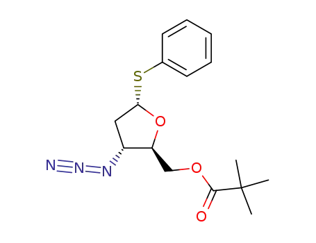2,2-Dimethyl-propionic acid (2R,3R,5S)-3-azido-5-phenylsulfanyl-tetrahydro-furan-2-ylmethyl ester