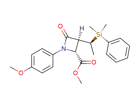 (2R,3S)-3-[(S)-1-(Dimethyl-phenyl-silanyl)-ethyl]-1-(4-methoxy-phenyl)-4-oxo-azetidine-2-carboxylic acid methyl ester