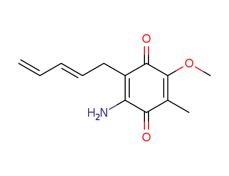 2,5-Cyclohexadiene-1,4-dione,
2-amino-5-methoxy-6-methyl-3-(2,4-pentadienyl)-