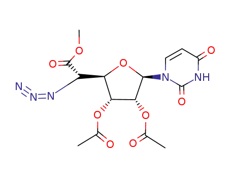 1-(Methyl 2',3'-di-O-acetyl-5'-azido-5'-deoxy-β-D-allofuranosyluronate)uracil