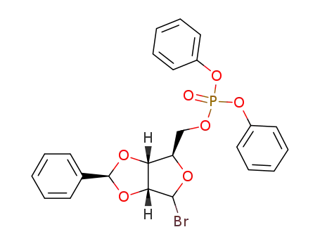 Phosphoric acid (2S,3aR,4R,6aR)-6-bromo-2-phenyl-tetrahydro-furo[3,4-d][1,3]dioxol-4-ylmethyl ester diphenyl ester