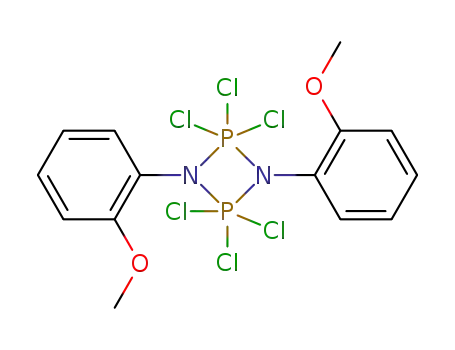 Molecular Structure of 99222-48-7 (1,3,2,4-Diazadiphosphetidine,
2,2,2,4,4,4-hexachloro-2,2,4,4-tetrahydro-1,3-bis(2-methoxyphenyl)-)